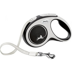 Flexi Comfort Πτυσσόμενο Λουρί Σκύλου έως 12kg 3m Λευκό Μαύρο