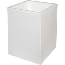 Plastona Cube Stone Γλάστρα Εσωτερικού Χώρου Τετράγωνη Λευκή 30x30x70cm 030.CUBE30HWH