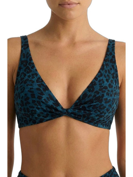 Sugarfree Bikini Top Τριγωνάκι Animal Print Πετρόλ 26801110D-514