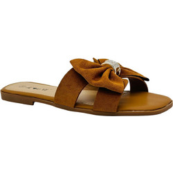 Angel Γυναικεία Σανδάλια Suede Καφέ DD292-1
