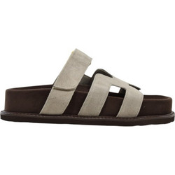 Komis & Komis Γυναικεία Σανδάλια Suede Μπεζ Σοκολατί E606