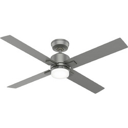Hunter Mila 53210 Ανεμιστήρας Οροφής 132cm 13W με Φως & Τηλεχειριστήριο Γκρι