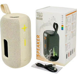 T&G TG-693 Ηχείο Bluetooth 8W με Ραδιόφωνο Μπεζ