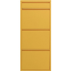 Kare Design Παπουτσοθήκη Μεταλλική Caruso 3 Κίτρινη M50xΠ15xΥ119cm KA-71453