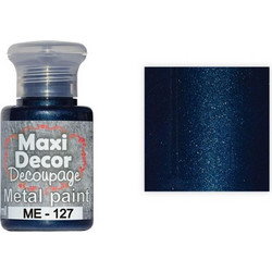 Maxi Decor Metal 127 Ocean Blue Ακρυλικό Χρώμα Ζωγραφικής 60ml
