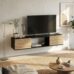 Megapap Κρεμαστό Έπιπλο Τηλεόρασης Ξύλινο Oak Μ160xΠ31.4xΥ31.2cm Elano GP042-0400,1