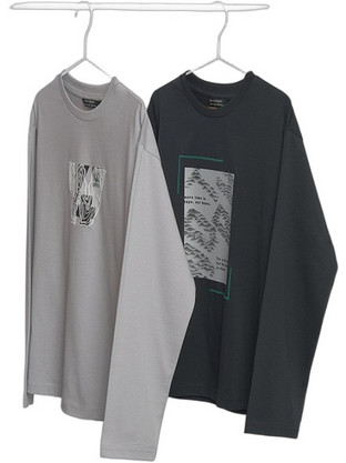 Mayoral Σετ Παιδικά T-Shirt Μακρυμάνικα Μαύρο Γκρι 16-07045-082