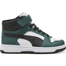 Puma Rebound Παιδικά Sneakers Μποτάκια Κυπαρισσί Μαύρα 408801-05