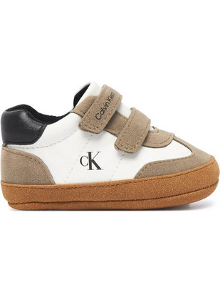 Calvin Klein Βρεφικά Sneakers Αγκαλιάς Μπεζ Καφέ V0A9-83438-1976
