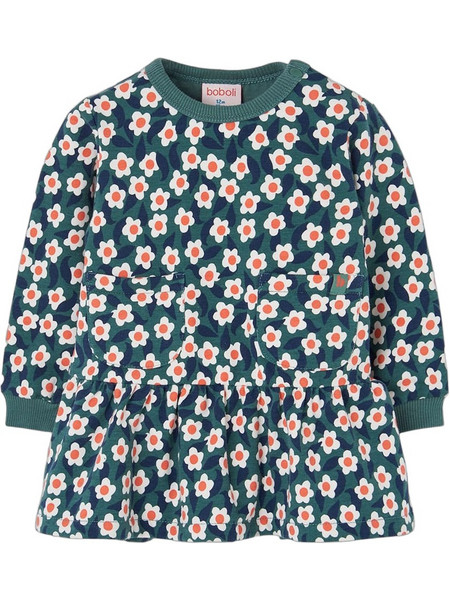 Boboli Παιδικό Φόρεμα Floral Πράσινο 334000-9954