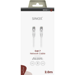 Sinox S/FTP Cat.7 Καλώδιο Δικτύου Ethernet 2m White SXC08702