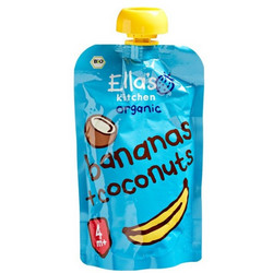 Ella's Kitchen Βιολογικό Βρεφικό Ρόφημα Πολτός Μπανάνα & Καρύδα 4m+ 120gr