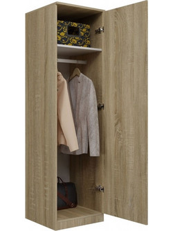 Topeshop Μονόφυλλη Ντουλάπα Ρούχων Sd-50 Son Καφέ 50x50x180cm SONKPL