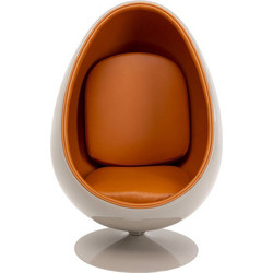 Kare Design Πολυθρόνα Περιστρεφόμενη Πορτοκαλί