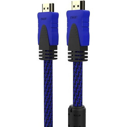 Inca Καλώδιο HDMI 1.4 Braided HDMI Male to HDMI Male 5m Blue Black IHS-05