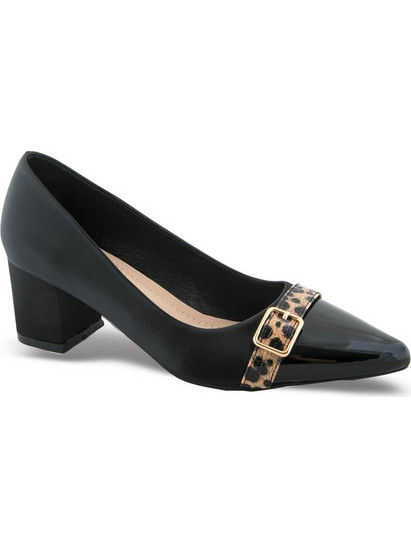 Zak Shoes Ανατομικές Γόβες με Χοντρό Χαμηλό Τακούνι Μαύρες SD28016