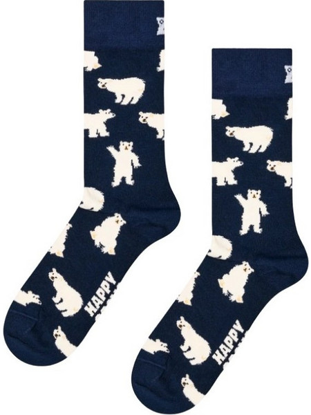 Happy Socks Bear Ανδρικές Κάλτσες Ψηλές με Σχέδια Navy Μπλε P006282