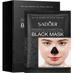 Sadoer Black Charcoal Επιθέματα Μύτης για Μαύρα Στίγματα με Άνθρακα 10τμχ