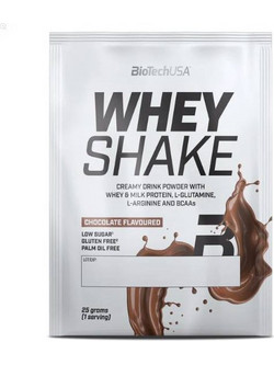 Biotech USA Whey Shake Chocolate Πρωτεΐνη Ορού Γάλακτος Γράμμωσης 25gr
