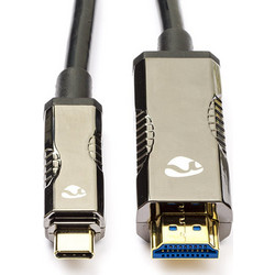 Nedis Καλώδιο HDMI Male to USB-C Male 20m Black Gold CCBG6410BK200