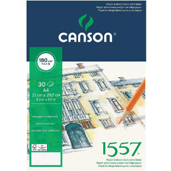 Canson 1557 Μπλοκ Σχεδίου A4 180gr/m² 30 Φύλλα