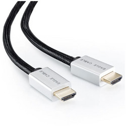 Eagle Cable Καλώδιο HDMI 2.0 Braided HDMI Male to HDMI Male 3m Black White 1200440