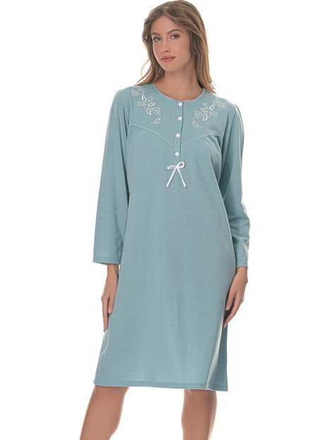 PNN Nightwear Xrysoula Νυχτικό Εγκυμοσύνης Βαμβακερό Χειμωνιάτικο Βεραμάν 1261-0463