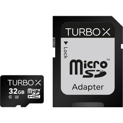Turbo-X microSDHC 32GB Class 10 U3 UHS-I 80MB/s + Adapter