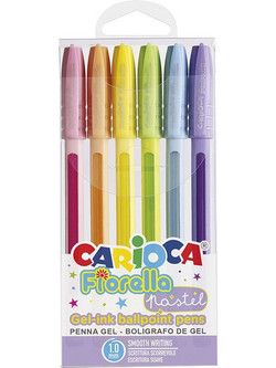 Carioca Fiorella Pastel Σετ Στυλό Gel Πολύχρωμο 6τμχ
