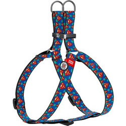 Waudog DC Superman Logo Σαμαράκι Σκύλου Ιμάντας Μπλε Medium