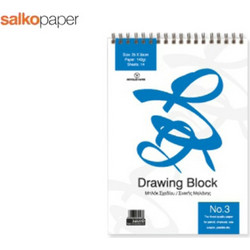 Salko Νο3 Μπλοκ Σχεδίου 25x35cm 140gr/m² 14 Φύλλα 10τμχ
