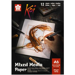 Sakura Koi Μπλοκ Σχεδίου A6 Mixed Media 290gr/m² 12 Φύλλα