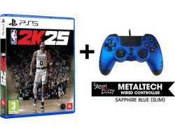Steelplay Slim Wireless Controller για PS5 Red with 2K25