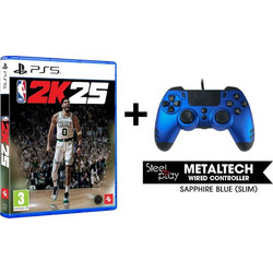 Steelplay Slim Wireless Controller για PS5 Red with 2K25