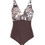 Gsecret Ολόσωμο Μαγιό Animal Print Καφέ SQ69018-38233