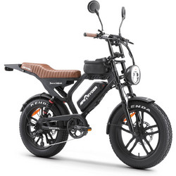 Velogreen Mandrill Ultra Ηλεκτρικό Ποδήλατο Mountain 20" 750W με 7 Ταχύτητες και Δισκόφρενα Μαύρο