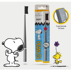 Piuma Peanuts Snoopy Soft Παιδική Oδοντόβουρτσα Γκρι