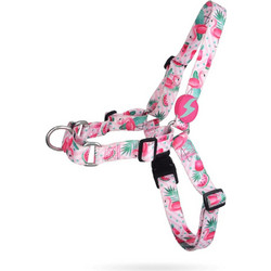 Dashi Flamingo Front Σαμαράκι Σκύλου Ιμάντας Ροζ Medium