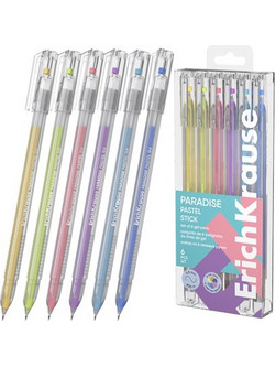 ErichKrause Paradise Stick Pastel Σετ Στυλό Gel Πολύχρωμο 6τμχ 61308