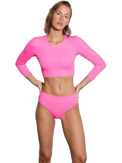 Baya Ψηλόμεσο Bikini Slip Ροζ 71109-1