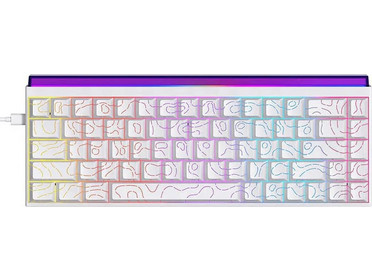 Ajazz NK68 Μηχανικό Gaming Πληκτρολόγιο 65% με Custom Red Διακόπτες RGB White