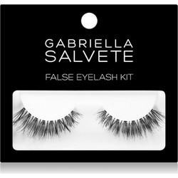 Gabriella Salvete Basic Black Βλεφαρίδες Ενιαίες Σετ με Κόλλα 2τμχ 8595017961717
