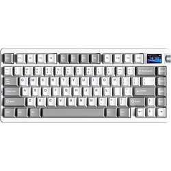 Aula Nova 75 Ασύρματο Μηχανικό Gaming Πληκτρολόγιο TenKeyLess με LEOBOG Star Vector Διακόπτες RGB White