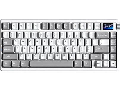 Aula Nova 75 Ασύρματο Μηχανικό Gaming Πληκτρολόγιο TenKeyLess με LEOBOG Star Vector Διακόπτες RGB White