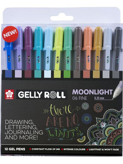 Sakura Moonlight Σετ Στυλό Gel 0.35mm Πολύχρωμο 12τμχ POXPGBMOO12A