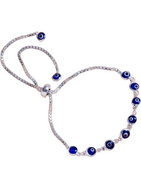 Heliophilia Silver Γυναικείο Βραχιόλι με Ματάκι από Ασήμι 189RSM1149