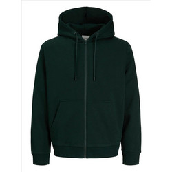 Jack & Jones Ανδρική Ζακέτα Φούτερ με Κουκούλα και Φερμουάρ Κυπαρισσί 12249342