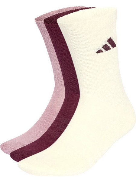 Adidas Ανδρικές Κάλτσες Ψηλές Ροζ Μπορντό Μπεζ 3Pack KQ9439