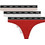 Hugo Boss Βαμβακερά Γυναικεία String 3Pack 50545680-965