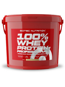Scitec Nutrition 100% Whey Professional Vanilla Πρωτεΐνη Ορού Γάλακτος Γράμμωσης Χωρίς Γλουτένη 4kg